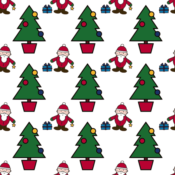 SVG Christmas scene-seamless pattern
