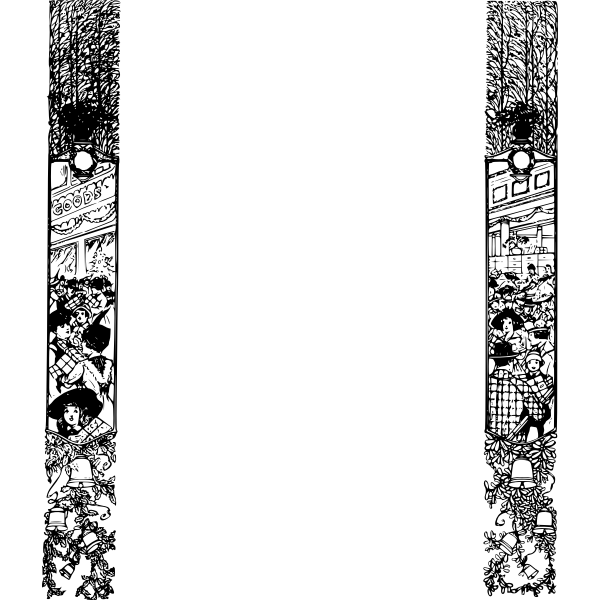 SVG Christmas season side bars vector image