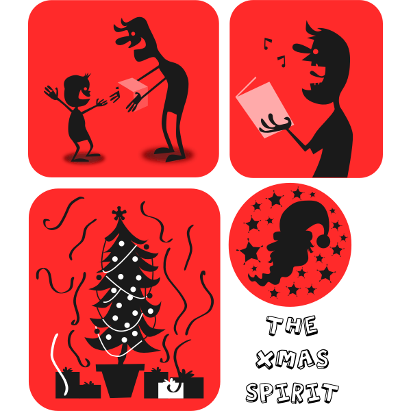 SVG Christmas spirit vector image