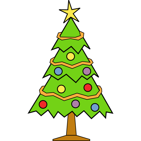 SVG Christmas tree art graphics
