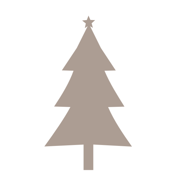 SVG Christmas tree brown color