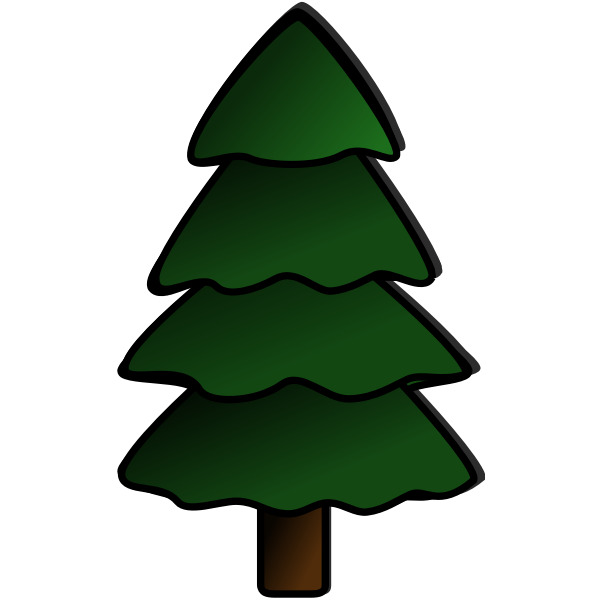 SVG Christmas Tree Colored Vector Drawing