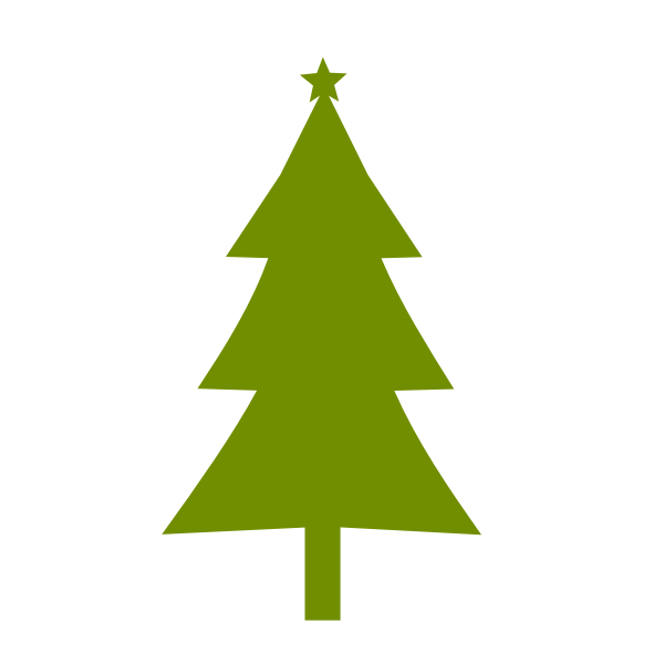 SVG Christmas tree dark green color