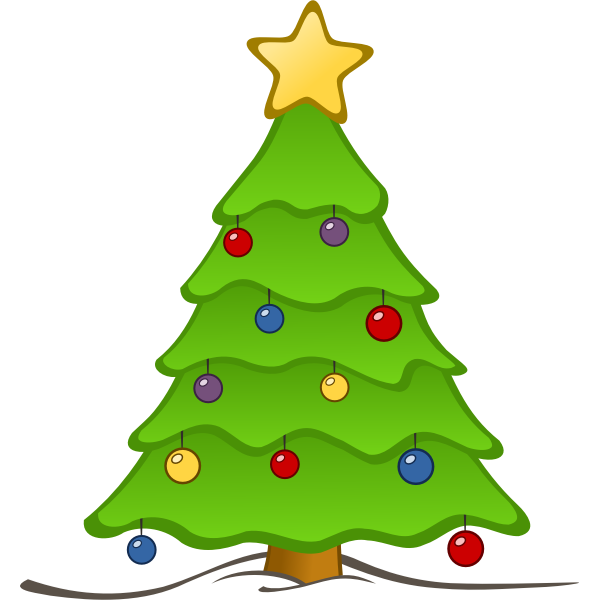 SVG Christmas tree drawing
