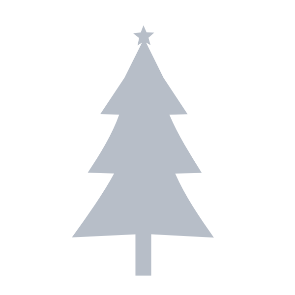 SVG Christmas tree grey silhouette