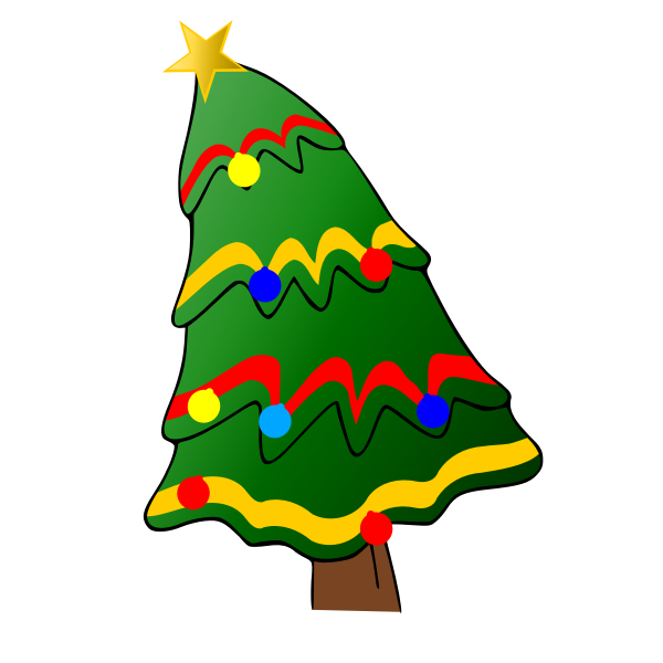 SVG Christmas Tree illustration vector