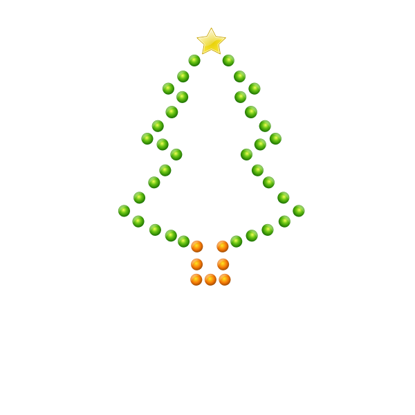 SVG Christmas Tree in Lights Vector