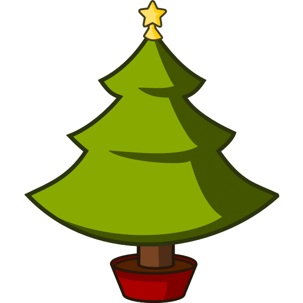 SVG Christmas tree in pot vector image