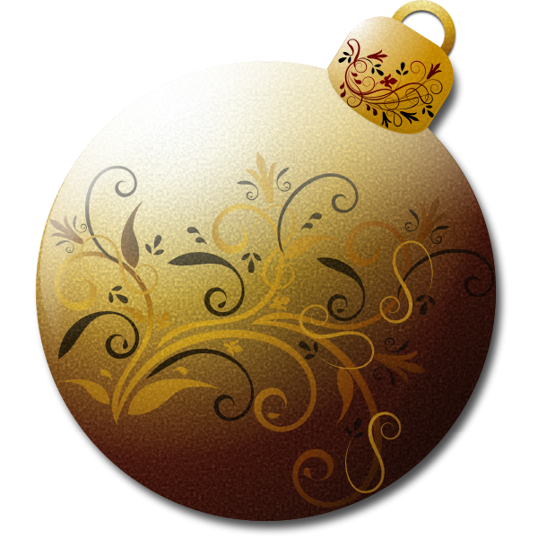 SVG Christmas tree ornament with reflection vector illustration