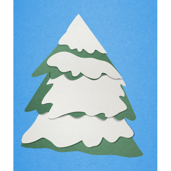 SVG Christmas tree paper