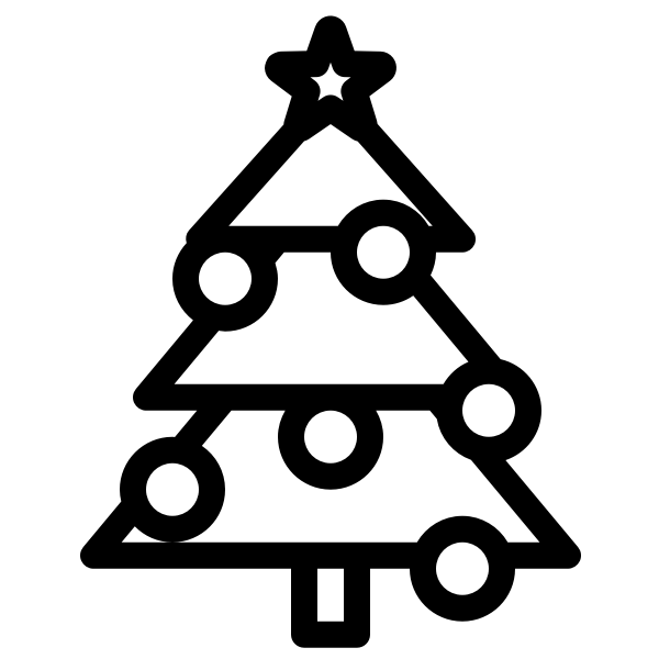 SVG Christmas tree silhouette