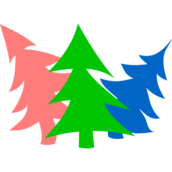 SVG Christmas tree silhouettes