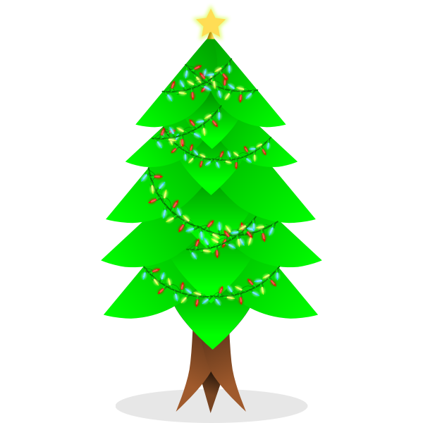 SVG Christmas tree vector