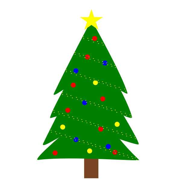 SVG Christmas tree with lights