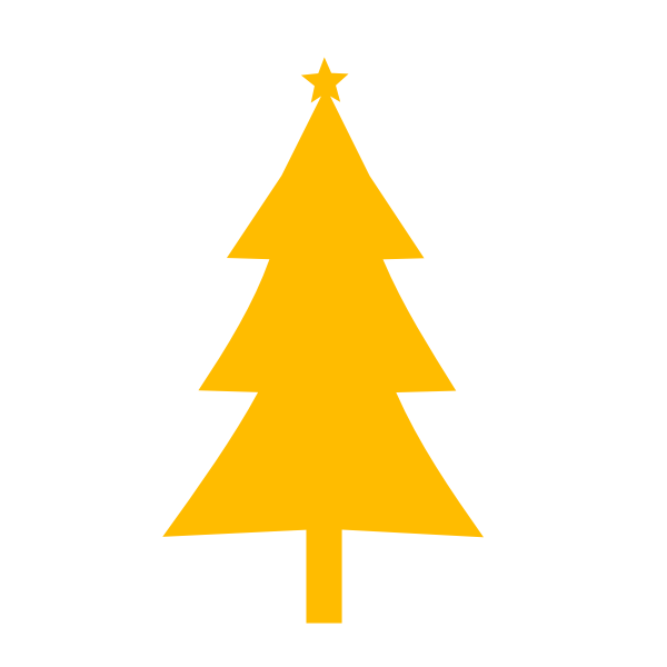 SVG Christmas tree yellow color