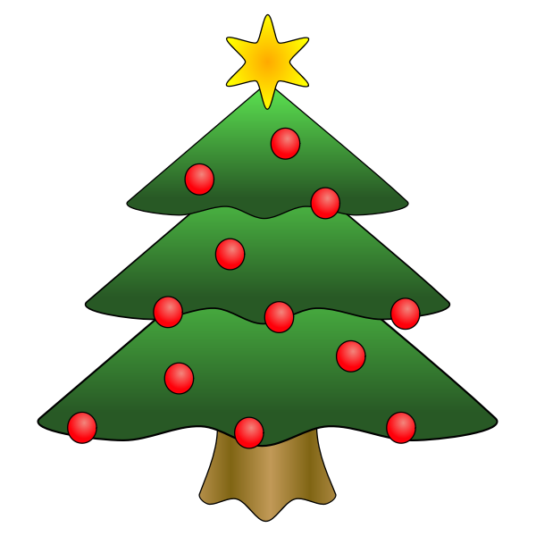 SVG Christmas vector tree