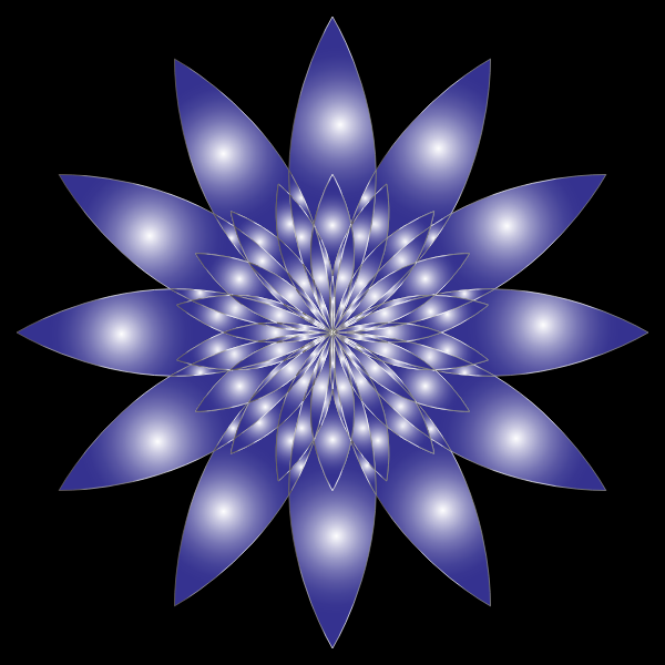 SVG Chromatic Flower black background