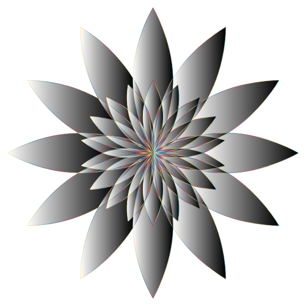 SVG Chromatic Flower Grey No Background