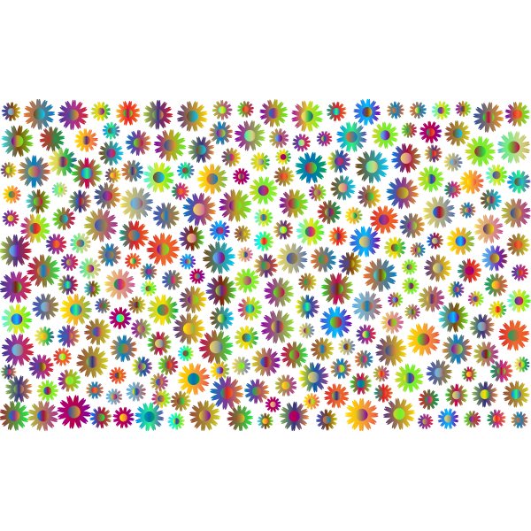 SVG Chromatic flowers on background