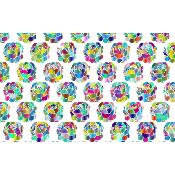 SVG Chromatic flowers pattern