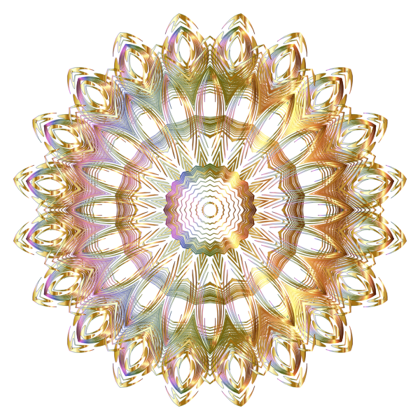 SVG Chromatic Mandala Line Art Gold Extra No Background