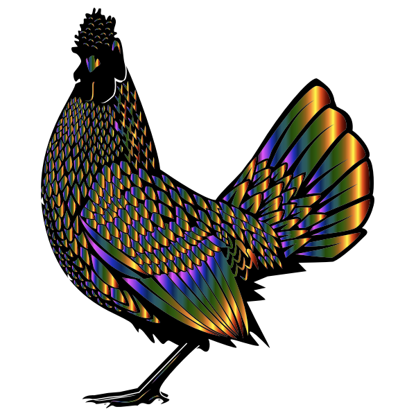 SVG Chromatic Pattern Rooster