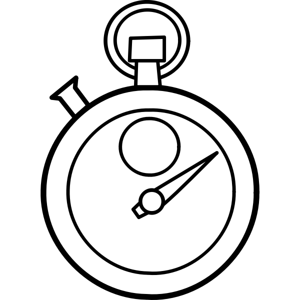 SVG Chronometer line vector drawing