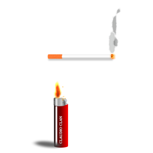 SVG Cigarette and lighter