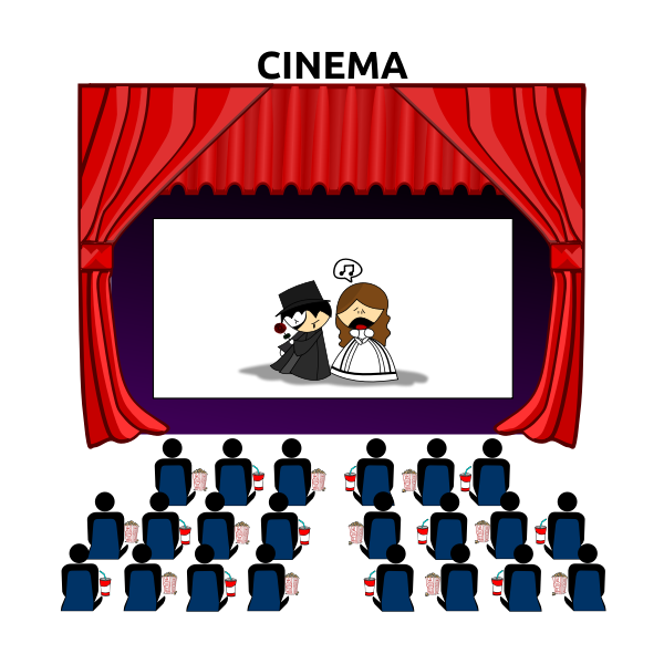 SVG Cinema hall vector drawing
