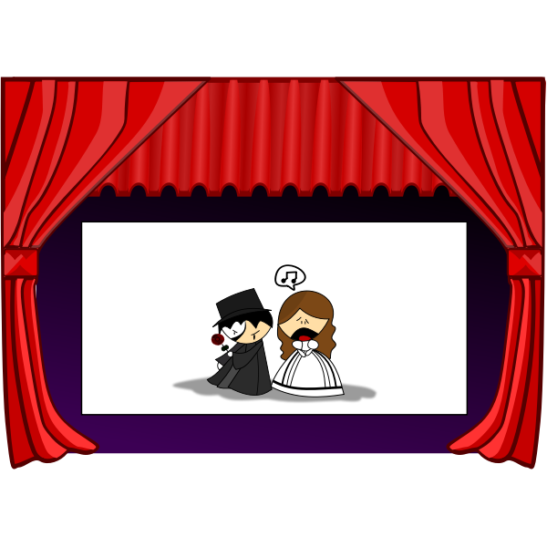 SVG Cinema stage vector drawing