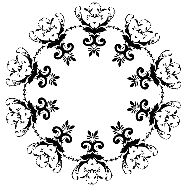 SVG Circle floral vector image