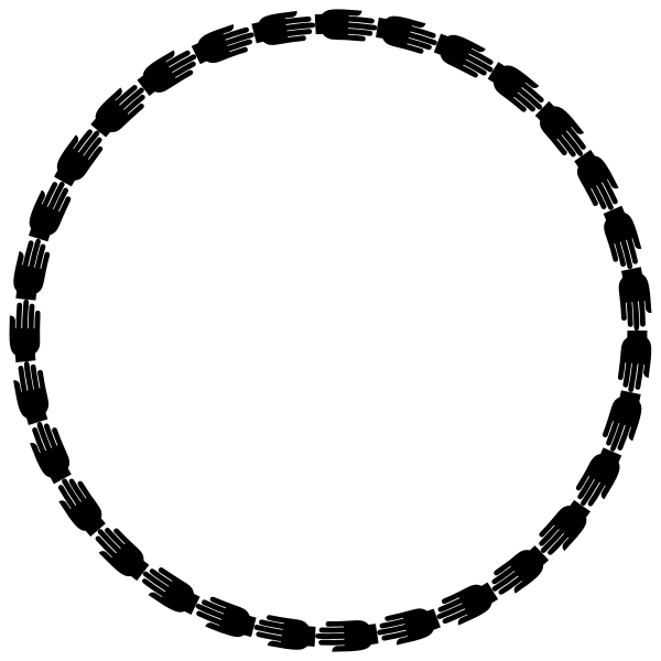SVG Circle of helping hands