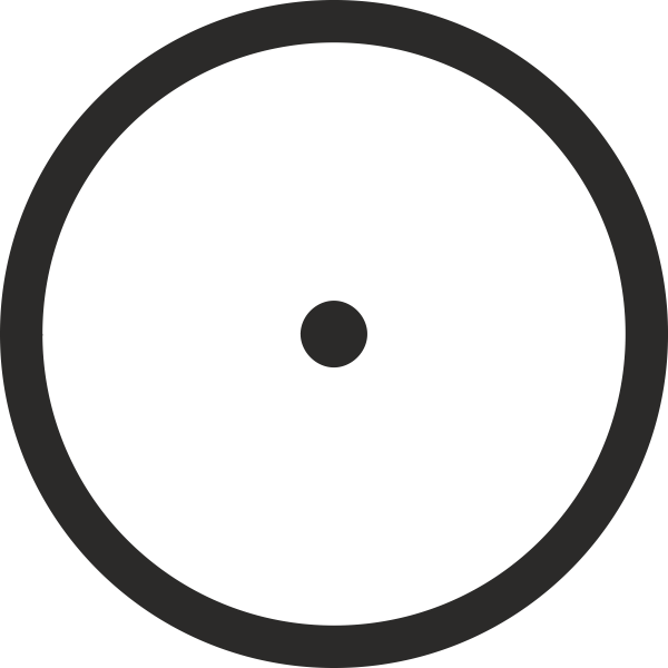 SVG Circle with central point sign vector image