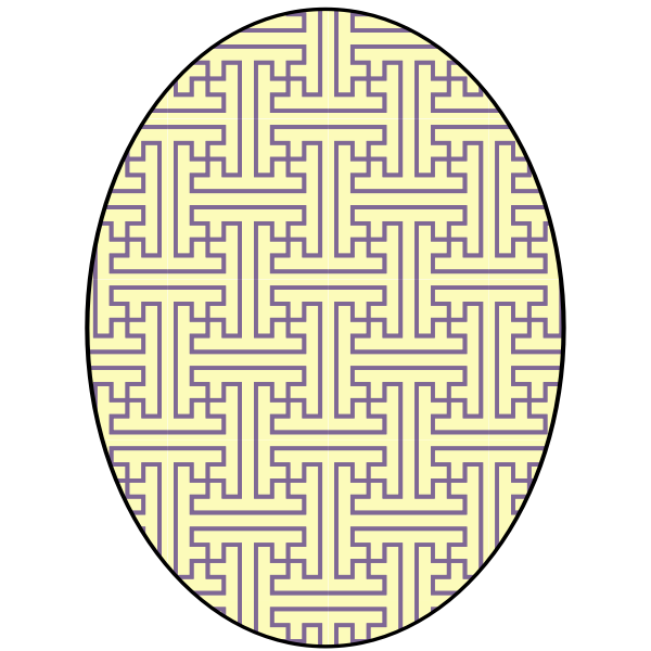 SVG Circle with yellowish pattern