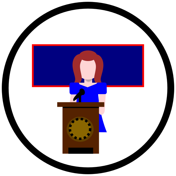 SVG Circle Women Speaker