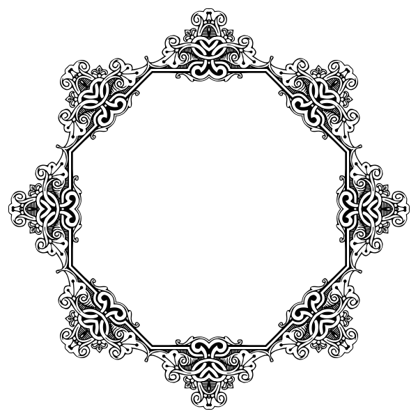 SVG Circular botanic empty frame