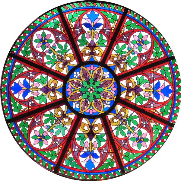SVG Circular Church Stained Glass Window