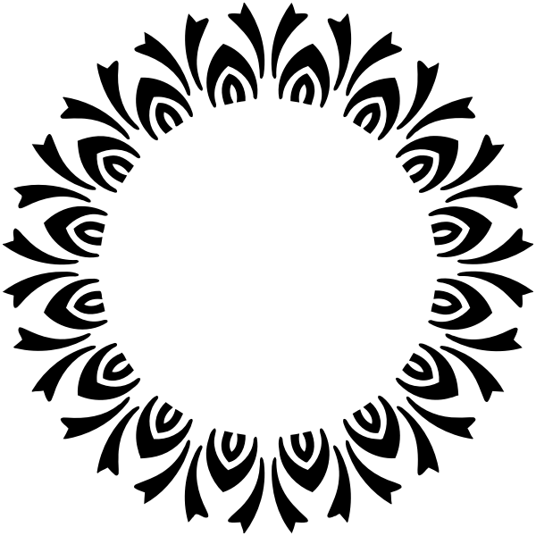 SVG Circular Frame Monochrome
