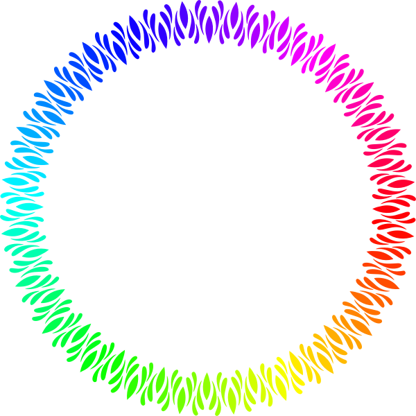 SVG Circular Frame Rainbow Color