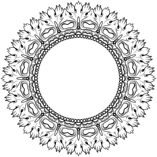SVG Circular Frame With Decorative Design