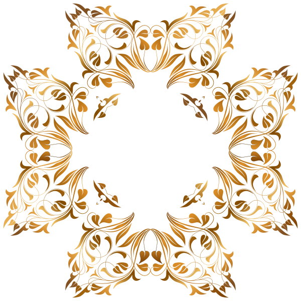 SVG Circular frame with shiny leaf decoration