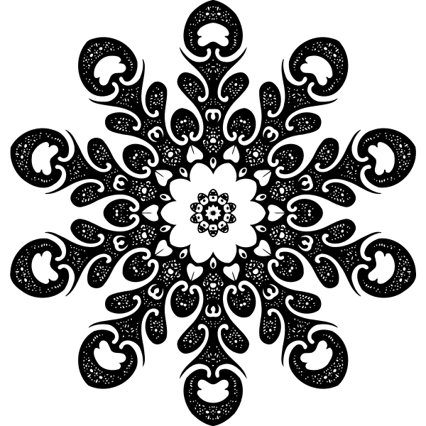 SVG Circular ornament silhouette image