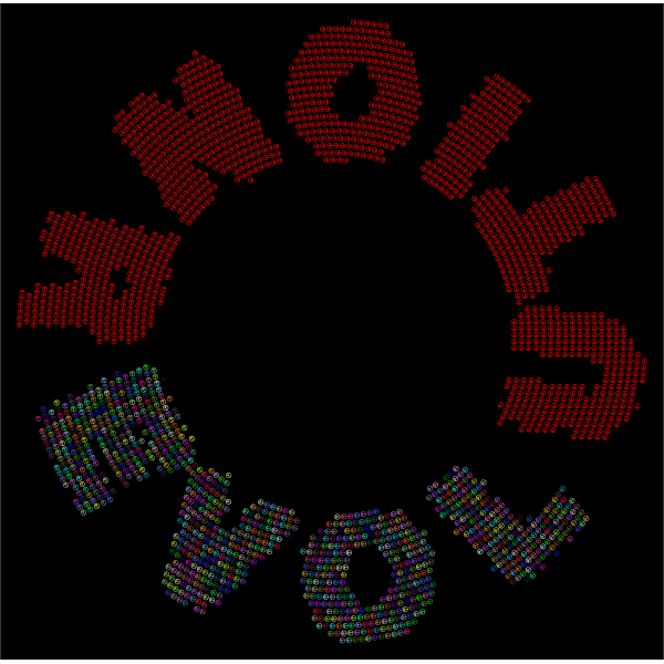 SVG Circular rLOVEution with black background