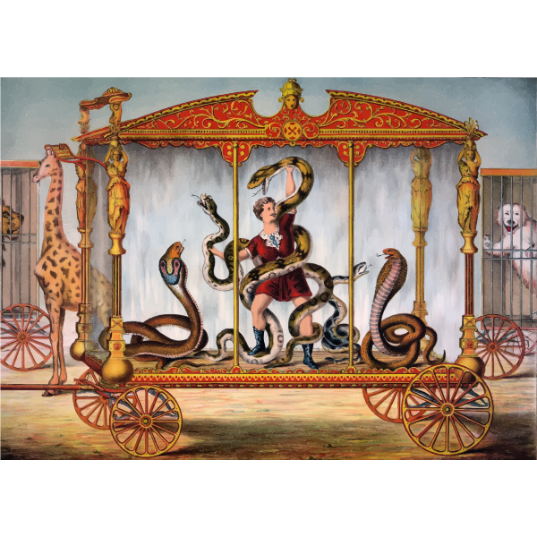 SVG Circus snake handler