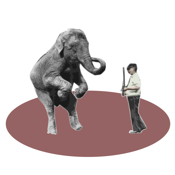 SVG Circus Trainer in a Circle