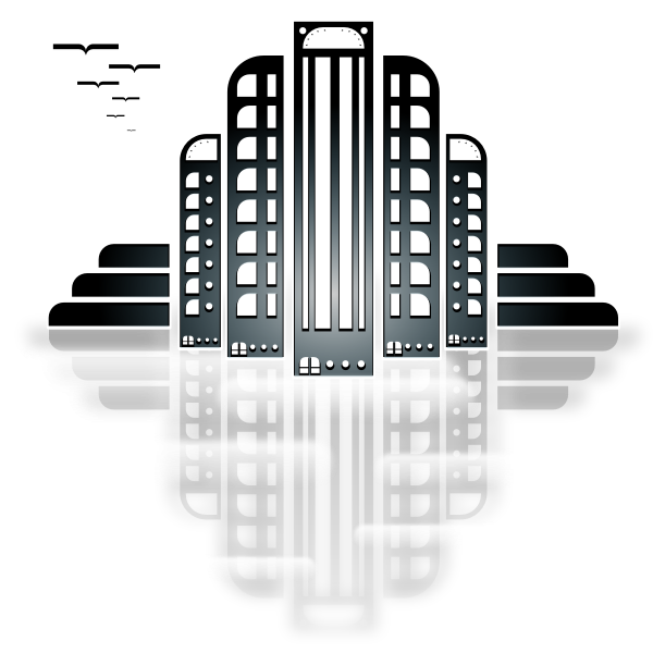 SVG City Art Deco Vector Image