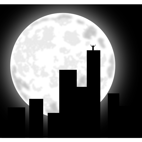 SVG city buildings silhouette