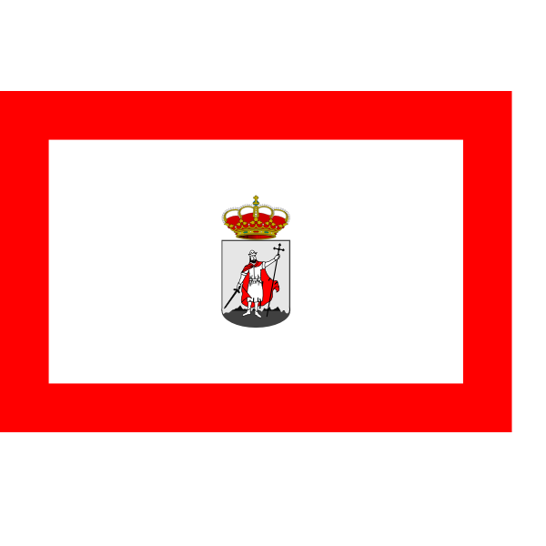 SVG City flag of Gijon vector illustration