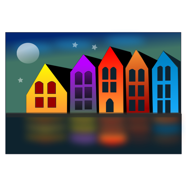 SVG city of canals