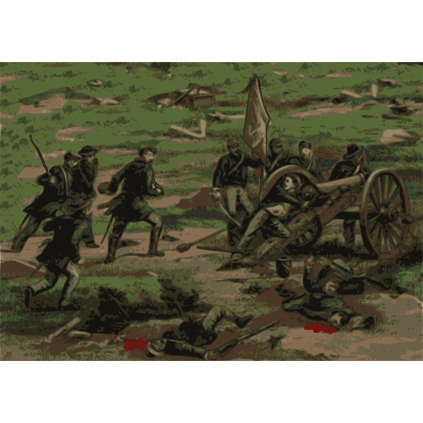 SVG Civil war battle vector drawing